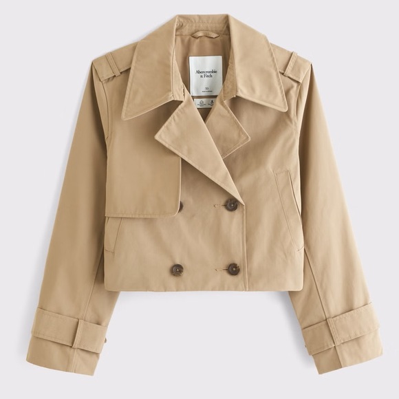 Abercrombie & Fitch Relaxed Short Trench Coat. XL - Picture 2 of 11
